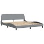 Cama con colchón de tela gris claro 180x200 cm de vidaXL, Camas y somieres - Ref: Foro24-3208548, Precio: 442,15 €, Descuento: %