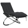 Tumbona geométrica con cojín acero negro y gris de vidaXL, Tumbonas - Ref: Foro24-3213545, Precio: 153,75 €, Descuento: %