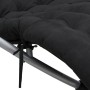 Tumbona geométrica con cojín acero negro y gris de vidaXL, Tumbonas - Ref: Foro24-3213545, Precio: 153,75 €, Descuento: %