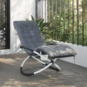Tumbona geométrica con cojín acero negro y gris by vidaXL, Loungers - Ref: Foro24-3213547, Price: 137,37 €, Discount: %