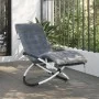 Geometrische Sonnenliege mit schwarzen Stahlgestell und grauem Kissen. von vidaXL, Liegen - Ref: Foro24-3213547, Preis: 137,3...