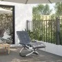 Geometrische Sonnenliege mit schwarzen Stahlgestell und grauem Kissen. von vidaXL, Liegen - Ref: Foro24-3213547, Preis: 137,3...