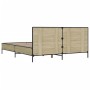 Estructura cama madera ingeniería metal roble Sonoma 140x200 cm de vidaXL, Camas y somieres - Ref: Foro24-3279998, Precio: 15...