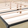 Estructura cama madera ingeniería metal roble Sonoma 140x200 cm de vidaXL, Camas y somieres - Ref: Foro24-3279998, Precio: 15...
