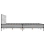 Estructura cama madera ingeniería metal gris Sonoma 150x200 cm de vidaXL, Camas y somieres - Ref: Foro24-3280005, Precio: 159...