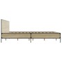 Estructura cama madera ingeniería metal roble Sonoma 180x200 cm de vidaXL, Camas y somieres - Ref: Foro24-3280013, Precio: 16...