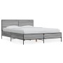 Estructura cama madera ingeniería metal gris Sonoma 135x190 cm de vidaXL, Camas y somieres - Ref: Foro24-3280030, Precio: 152...