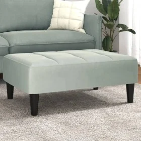 Reposapiés de terciopelo gris claro 77x55x31 cm de vidaXL, Otomanas - Ref: Foro24-4007366, Precio: 66,59 €, Descuento: %