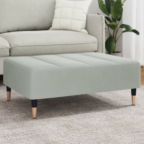 Reposapiés de terciopelo gris claro 77x55x31 cm de vidaXL, Otomanas - Ref: Foro24-4007393, Precio: 74,86 €, Descuento: %