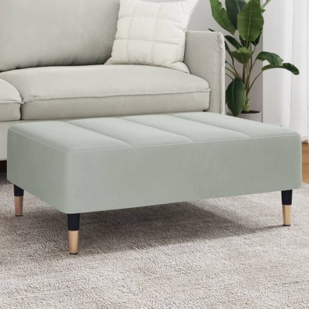 Reposapiés de terciopelo gris claro 77x55x31 cm de vidaXL, Otomanas - Ref: Foro24-4007393, Precio: 74,86 €, Descuento: %