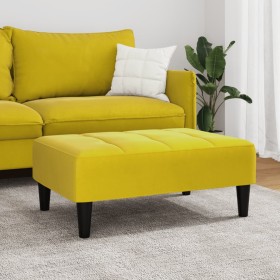 Reposapiés de terciopelo amarillo 77x55x31 cm de vidaXL, Otomanas - Ref: Foro24-4007370, Precio: 69,51 €, Descuento: %