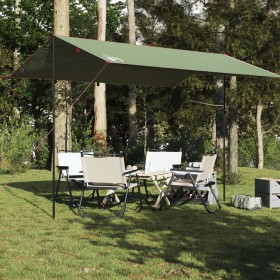 Lona de camping impermeable verde 400x294 cm de vidaXL, Tiendas de campaña - Ref: Foro24-94661, Precio: 34,59 €, Descuento: %