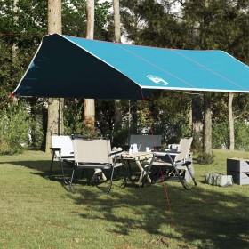 Lona de camping impermeable azul 420x440 cm de vidaXL, Tiendas de campaña - Ref: Foro24-94677, Precio: 61,56 €, Descuento: %