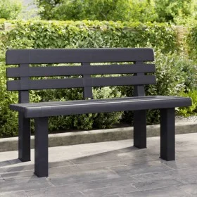 Banco de jardín polipropileno gris antracita 110x52x71 cm de vidaXL, Bancos de jardín - Ref: Foro24-4009380, Precio: 133,05 €...