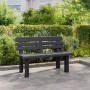 Banco de jardín polipropileno gris antracita 110x52x71 cm de vidaXL, Bancos de jardín - Ref: Foro24-4009380, Precio: 138,27 €...