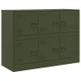 Aparador de acero verde oliva 99x39x73 cm de vidaXL, Aparadores - Ref: Foro24-841797, Precio: 177,37 €, Descuento: %