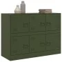 Aparador de acero verde oliva 99x39x73 cm de vidaXL, Aparadores - Ref: Foro24-841797, Precio: 177,37 €, Descuento: %