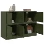 Aparador de acero verde oliva 99x39x73 cm de vidaXL, Aparadores - Ref: Foro24-841797, Precio: 177,37 €, Descuento: %