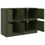 Aparador de acero verde oliva 99x39x73 cm de vidaXL, Aparadores - Ref: Foro24-841797, Precio: 177,37 €, Descuento: %