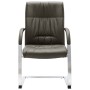 Silla de oficina voladiza de cuero sintético gris de vidaXL, Sillas de oficina - Ref: Foro24-289342, Precio: 142,33 €, Descue...