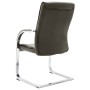 Silla de oficina voladiza de cuero sintético gris de vidaXL, Sillas de oficina - Ref: Foro24-289342, Precio: 142,33 €, Descue...