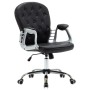 Silla de oficina giratoria de cuero sintético negro de vidaXL, Sillas de oficina - Ref: Foro24-289363, Precio: 119,06 €, Desc...