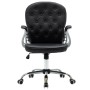 Silla de oficina giratoria de cuero sintético negro de vidaXL, Sillas de oficina - Ref: Foro24-289363, Precio: 119,06 €, Desc...