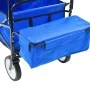 Carrito de mano plegable de acero con capota azul de vidaXL, Carretillas de carga - Ref: Foro24-147590, Precio: 95,93 €, Desc...