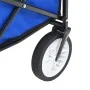 Carrito de mano plegable de acero con capota azul de vidaXL, Carretillas de carga - Ref: Foro24-147590, Precio: 95,93 €, Desc...