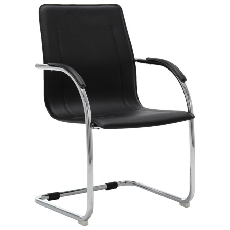 Silla de oficina voladiza de cuero sintético negra de vidaXL, Sillas de oficina - Ref: Foro24-289355, Precio: 105,10 €, Descu...