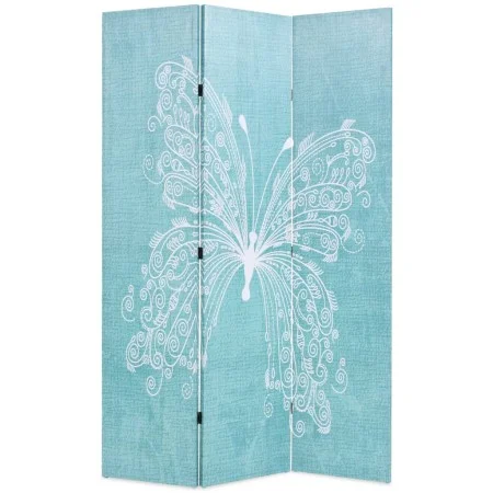 Biombo divisor plegable 120x170 cm mariposa azul de vidaXL, Divisores de ambientes - Ref: Foro24-245885, Precio: 94,94 €, Des...