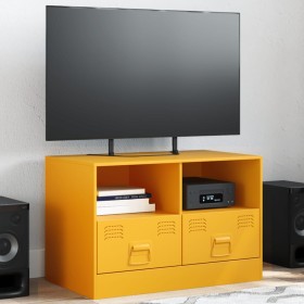 Mueble para TV de acero amarillo mostaza 67x39x44 cm de vidaXL, Muebles TV - Ref: Foro24-841745, Precio: 73,07 €, Descuento: %