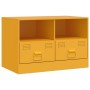 Mueble para TV de acero amarillo mostaza 67x39x44 cm de vidaXL, Muebles TV - Ref: Foro24-841745, Precio: 73,07 €, Descuento: %