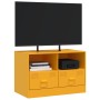 Mueble para TV de acero amarillo mostaza 67x39x44 cm de vidaXL, Muebles TV - Ref: Foro24-841745, Precio: 73,07 €, Descuento: %