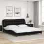 Cama con colchón cuero sintético negro 180x200 cm de vidaXL, Camas y somieres - Ref: Foro24-3208738, Precio: 463,93 €, Descue...