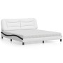 Cama con colchón cuero sintético blanco y negro 180x200 cm de vidaXL, Camas y somieres - Ref: Foro24-3208744, Precio: 467,48 ...