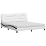 Cama con colchón cuero sintético blanco y negro 180x200 cm de vidaXL, Camas y somieres - Ref: Foro24-3208744, Precio: 467,48 ...