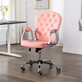 Silla de oficina giratoria de cuero sintético rosa de vidaXL, Sillas de oficina - Ref: Foro24-289361, Precio: 134,99 €, Descu...