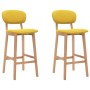 Taburetes de cocina 2 unidades tela amarillo mostaza de vidaXL, Taburetes de cocina - Ref: Foro24-289374, Precio: 159,73 €, D...