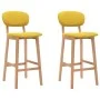 Taburetes de cocina 2 unidades tela amarillo mostaza de vidaXL, Taburetes de cocina - Ref: Foro24-289374, Precio: 156,91 €, D...