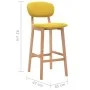 Taburetes de cocina 2 unidades tela amarillo mostaza de vidaXL, Taburetes de cocina - Ref: Foro24-289374, Precio: 156,91 €, D...