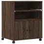 Soporte para impresora con ruedas marrón roble 60x48x74 cm de vidaXL, Soportes para impresoras - Ref: Foro24-840638, Precio: ...