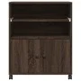 Soporte para impresora con ruedas marrón roble 60x48x74 cm de vidaXL, Soportes para impresoras - Ref: Foro24-840638, Precio: ...