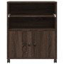 Soporte para impresora con ruedas marrón roble 60x48x74 cm de vidaXL, Soportes para impresoras - Ref: Foro24-840638, Precio: ...