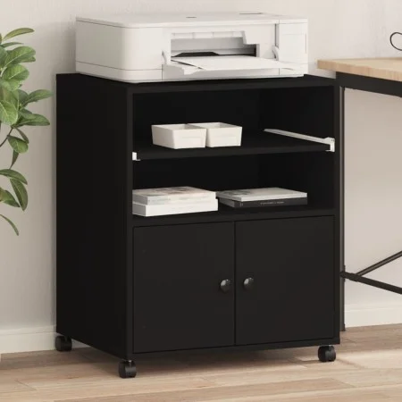 Soporte para impresora con ruedas negro 60x48x74 cm de vidaXL, Soportes para impresoras - Ref: Foro24-840633, Precio: 92,79 €...