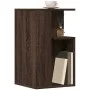 Mesa auxiliar madera de ingeniería roble marrón 35x35x60 cm de vidaXL, Mesas de centro - Ref: Foro24-840743, Precio: 42,04 €,...