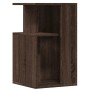 Mesa auxiliar madera de ingeniería roble marrón 35x35x60 cm de vidaXL, Mesas de centro - Ref: Foro24-840743, Precio: 42,68 €,...