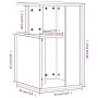 Mesa auxiliar madera de ingeniería roble marrón 35x35x60 cm de vidaXL, Mesas de centro - Ref: Foro24-840743, Precio: 42,04 €,...