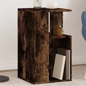 Mesa auxiliar madera de ingeniería roble ahumado 35x35x60 cm de vidaXL, Mesas de centro - Ref: Foro24-840741, Precio: 41,01 €...