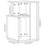 Mesa auxiliar madera de ingeniería roble ahumado 35x35x60 cm de vidaXL, Mesas de centro - Ref: Foro24-840741, Precio: 41,01 €...